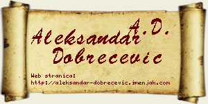Aleksandar Dobrečević vizit kartica